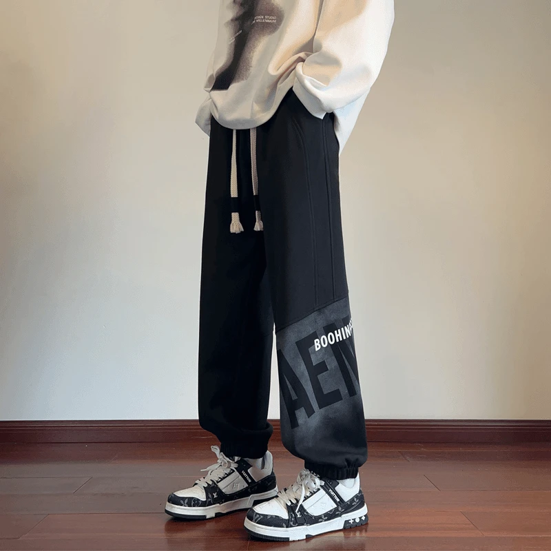 秋冬季休闲运动裤男休闲长裤子韩版潮流宽松阔腿束脚卫裤潮牌ins