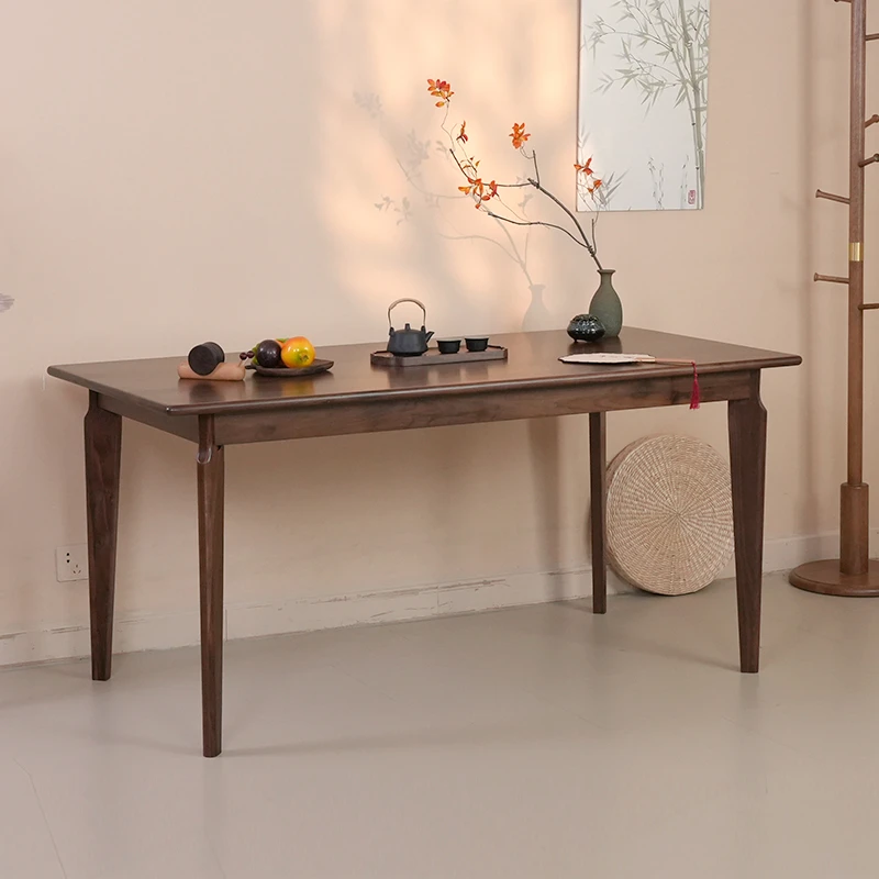 中式法式大尺寸的实木原木茶桌书桌餐桌办公桌通用桌子