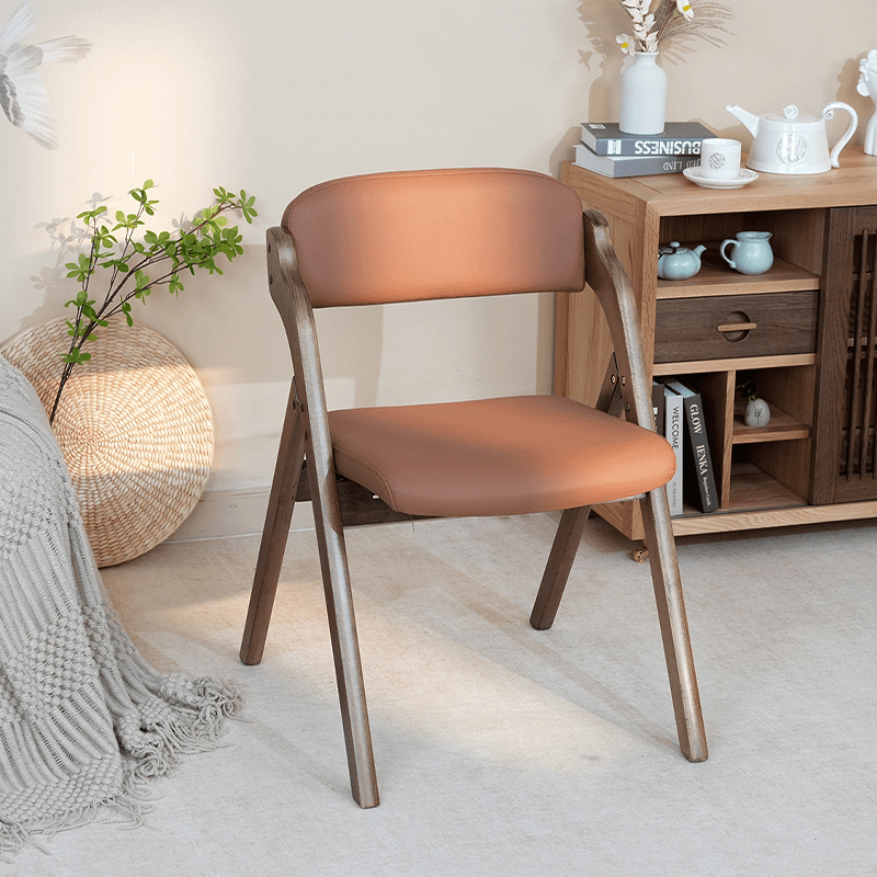 文心木歌折叠椅 欧榉 收纳 椅子餐椅电脑椅简约新中式欧式美式