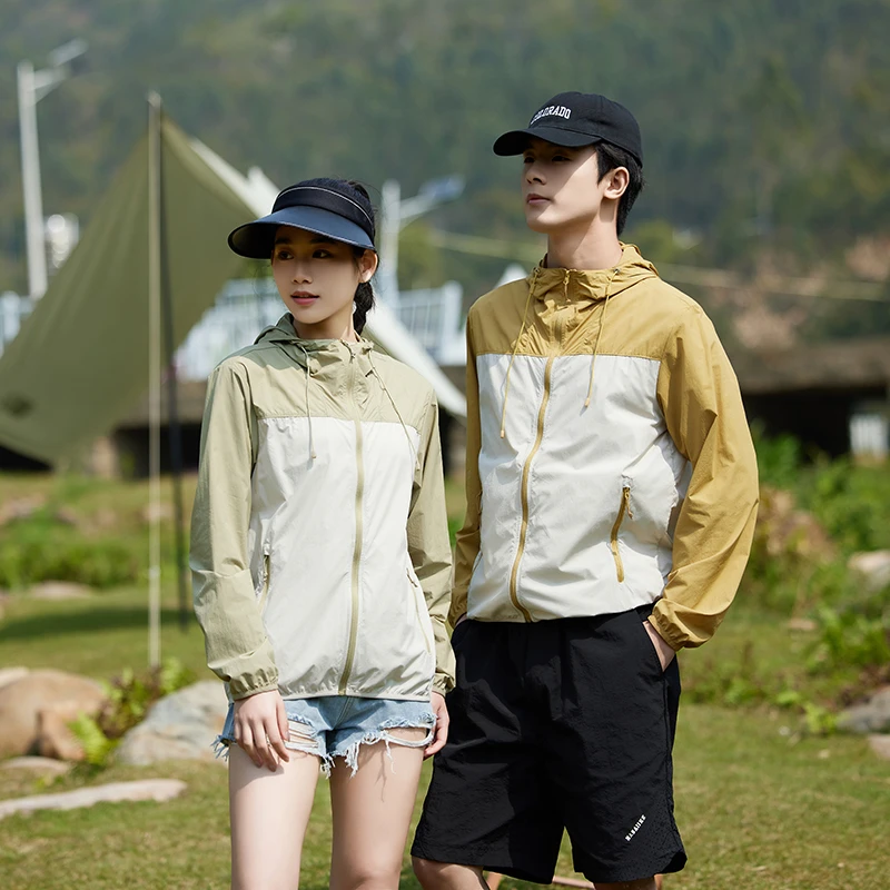 2024夏季连帽防晒服男女同款隔热防晒UPF50+时尚户外运动防晒衣潮
