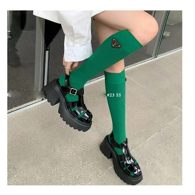 镂空编织包头凉鞋女厚底罗马鞋高跟粗跟一字带复古猪笼鞋C5-8578