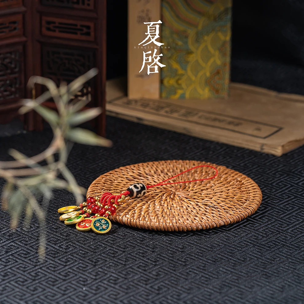非金属手链 夏启家纯手工编绳【五路金爷】宝瓶珠珠挂件古法民族风