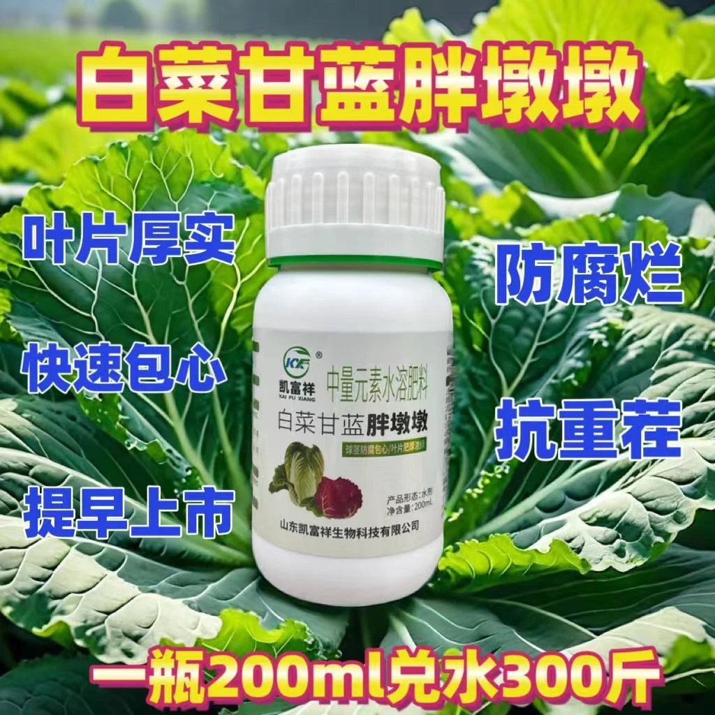 白菜甘蓝胖墩墩 中量元素水溶肥料 球茎防腐包心 叶片肥厚浓绿