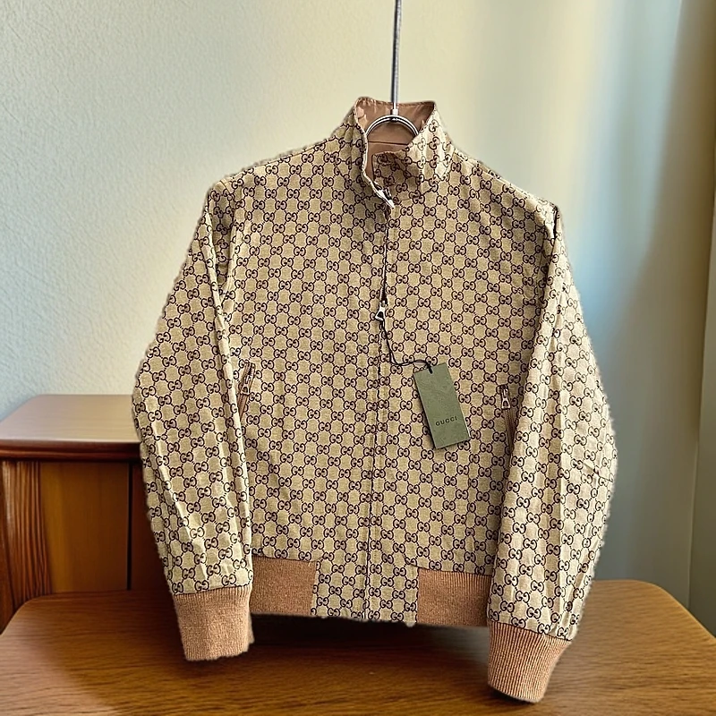 全新未使用 GUCCI/古驰 双面老花薄棉夹克/JIMI