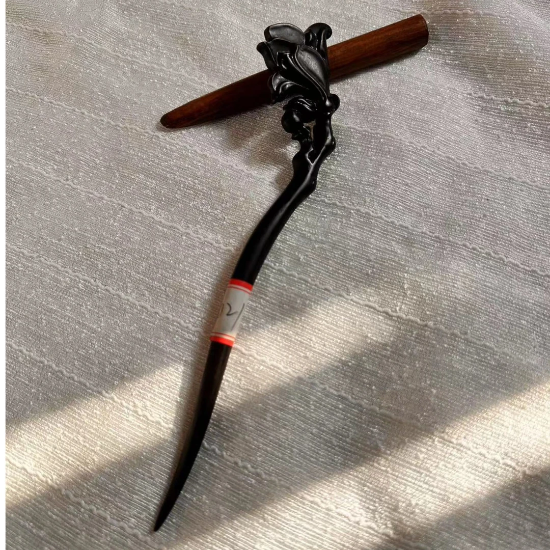 黑檀紫光檀玉兰花木簪
