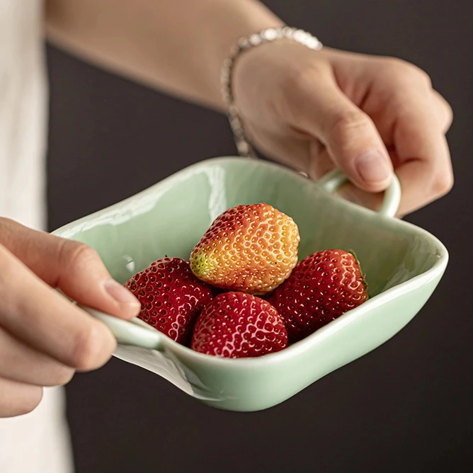 陶瓷水果盘喜饼点心盘茶室干果碟中式茶点盘供佛托盘订婚台摆盘子