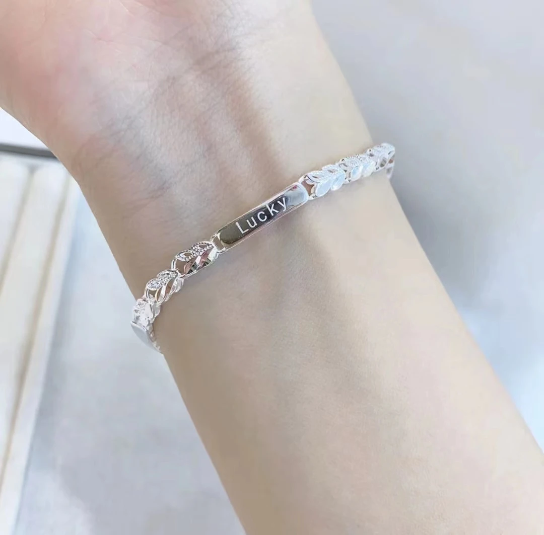 Lucky麦穗简约气质轻奢时尚百搭首饰足银饰品女款手链小众饰品