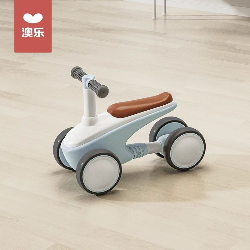 澳乐1-3岁儿童平衡车男女宝无脚踏四轮减震滑行车学步溜溜扭扭车