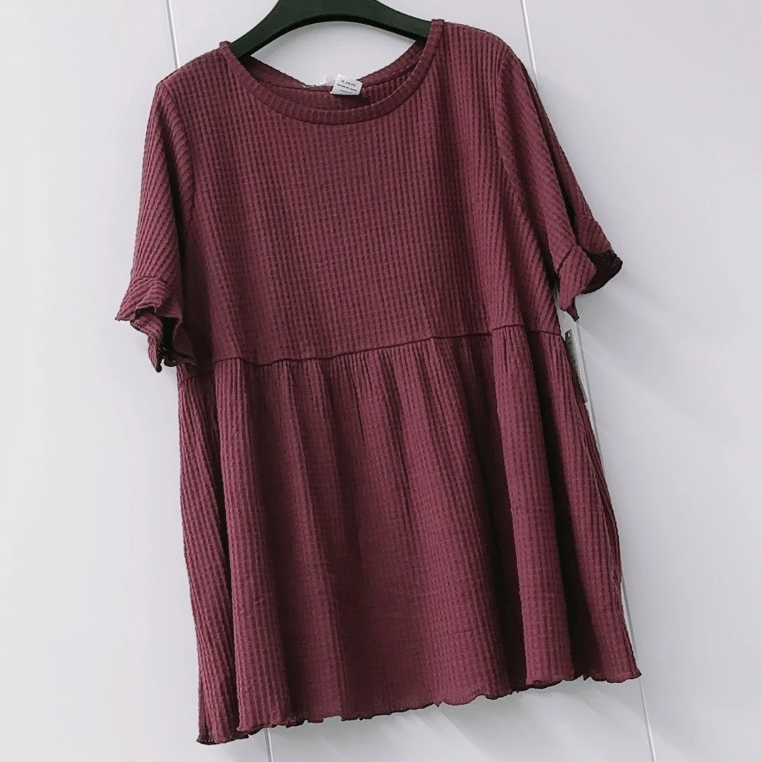 大码女装源头工厂仓库实拍新款短袖090