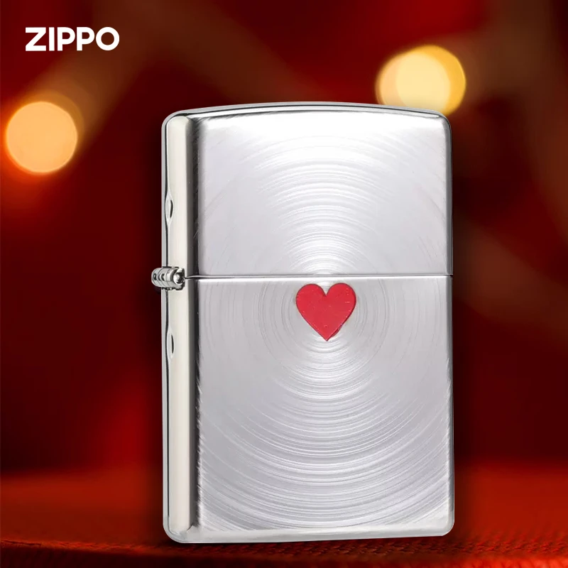 ZIPPO煤油打火机 双面同心圆 标志 红心爱心 五星 四叶草 猫爪印