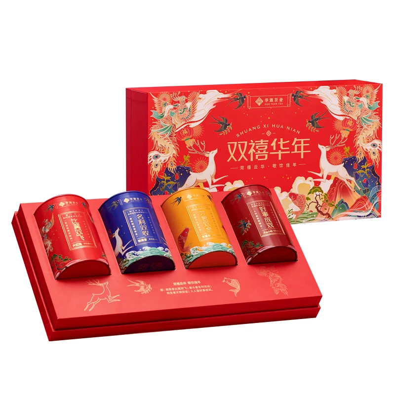 【DY】双禧华年四大茗茶茶叶年货礼盒232g