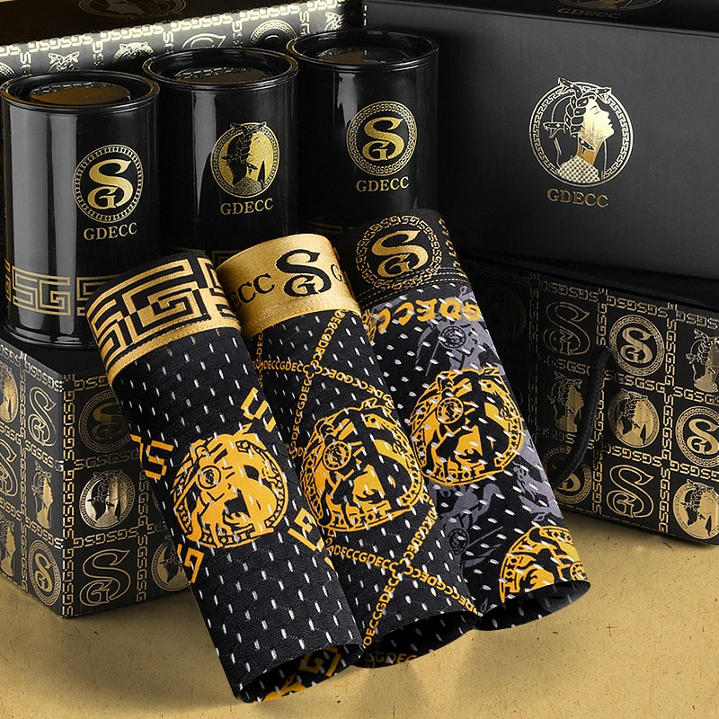 男士短裤冰丝平角裤薄款网孔透气男生磁石抗菌中腰运动四角短裤衩