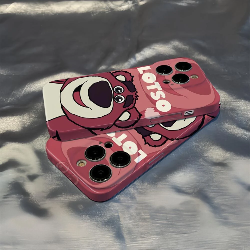 粉色草莓熊菲林壳苹果14手机壳iphone/华为/荣耀/OPPO/VIVO/小米