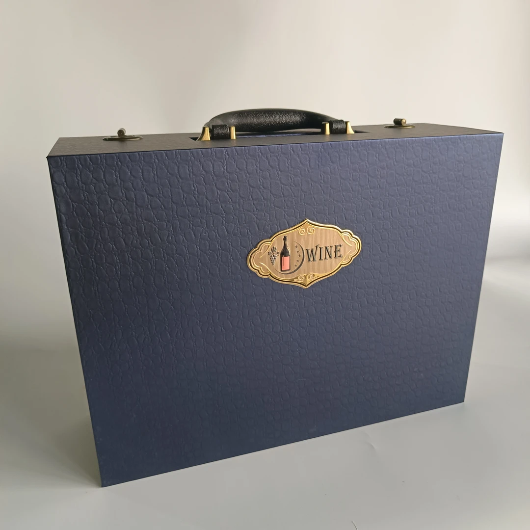 红酒盒 收纳 纸盒  皮盒可选 双支装