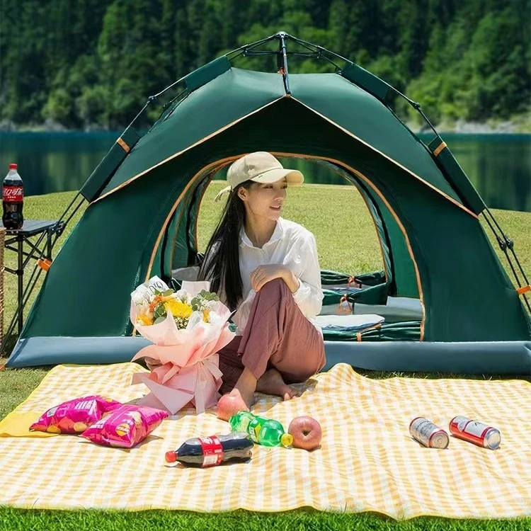帐篷户外折叠便携式自动加厚防雨防晒野外露营过夜装备全套野营