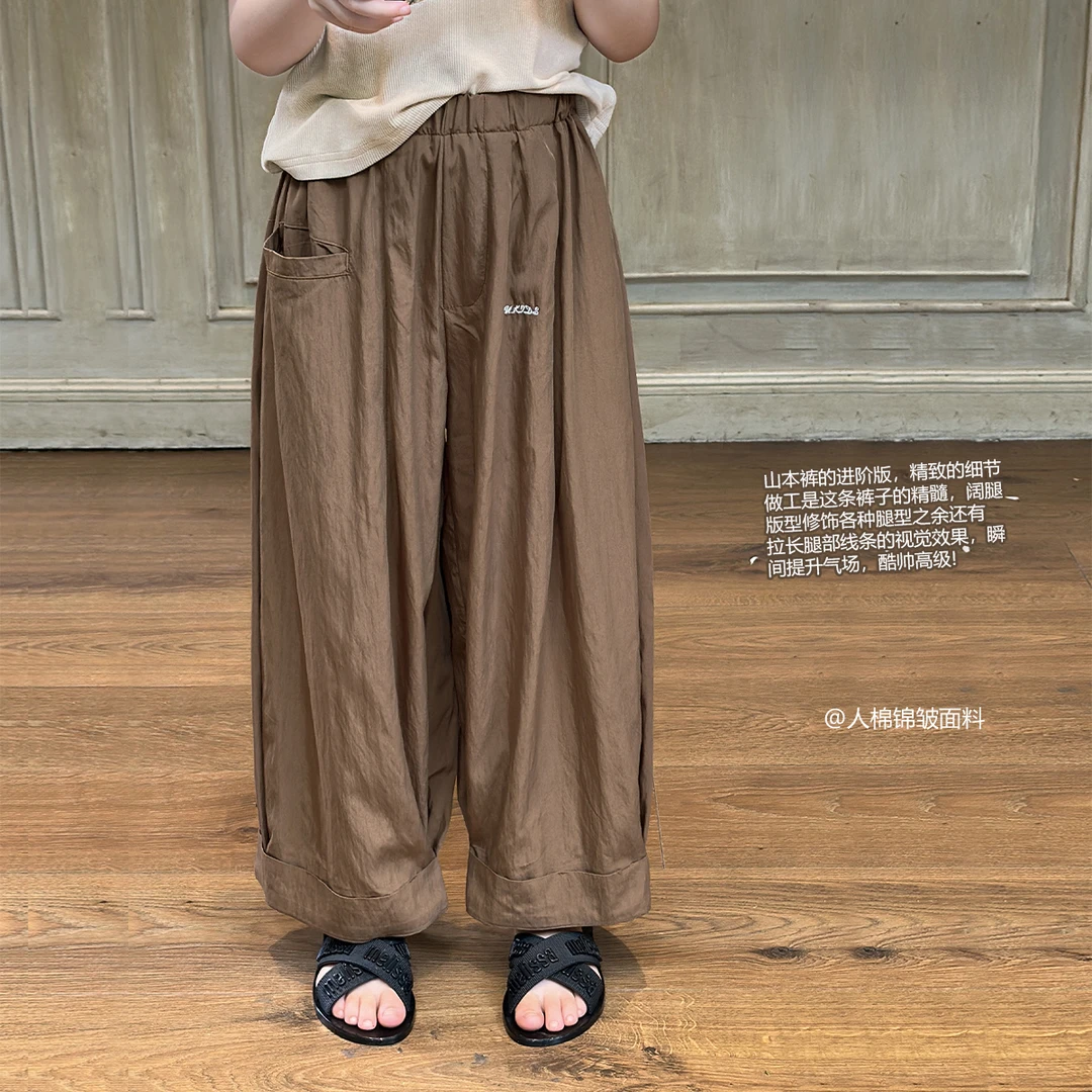 NAIYOUKIDS咖灰2】女童夏装2024儿童宝宝休闲百搭裤山本裤K2232