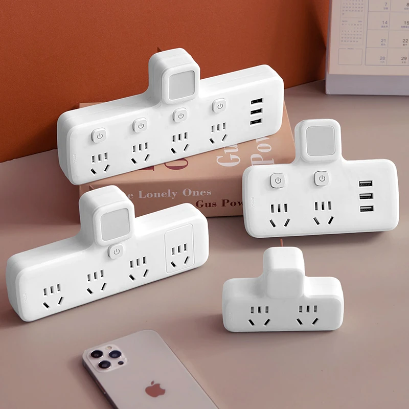 实用转换器耐用多功能插座小夜灯usb办公插排多转换插头
