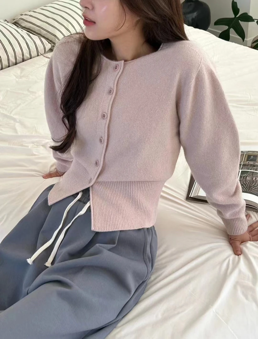 韩国东大门法贝精选A14毛衣开衫