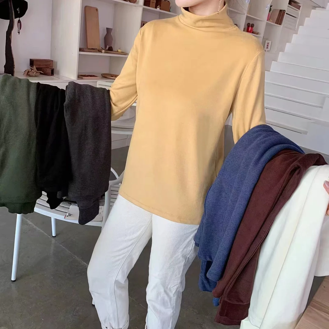 【东洋纺绸丽】加厚女款冬季长袖T恤【7022#】