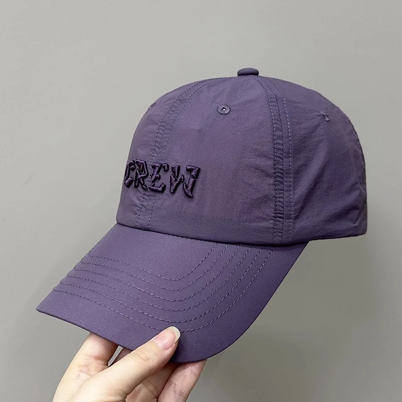 紫色帽子女款2024新款防晒遮阳帽速干鸭舌帽男士春夏季运动棒球帽