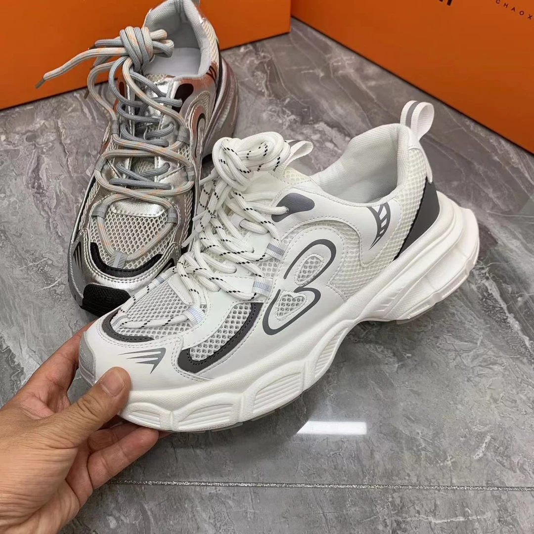 大码女鞋40-43码0825减龄洋气欧范精品气质百搭休闲网面老爹鞋