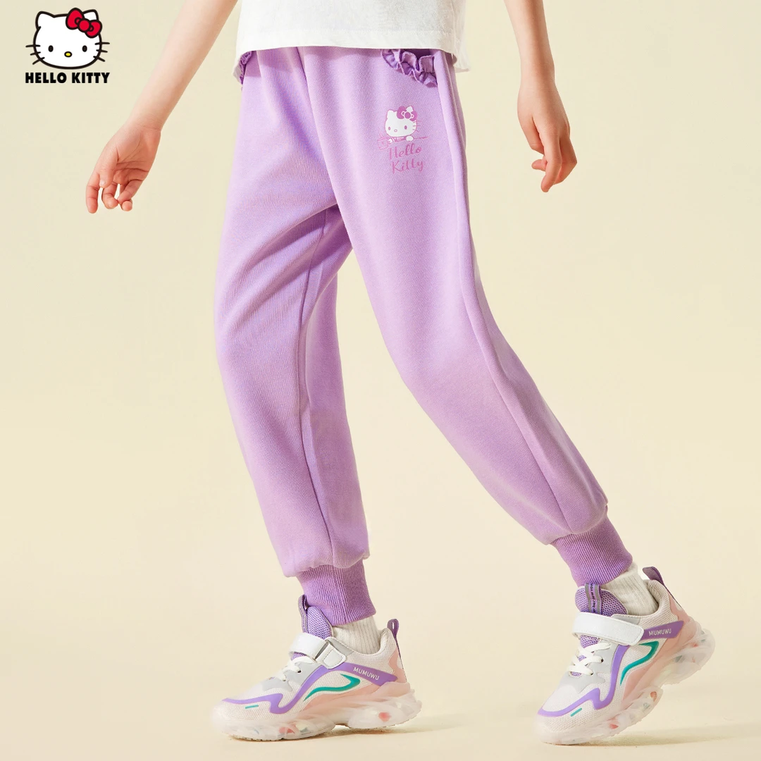 HELLO KITTY/凯蒂猫女童春秋季卫裤2025新款中大童装休闲运动长裤