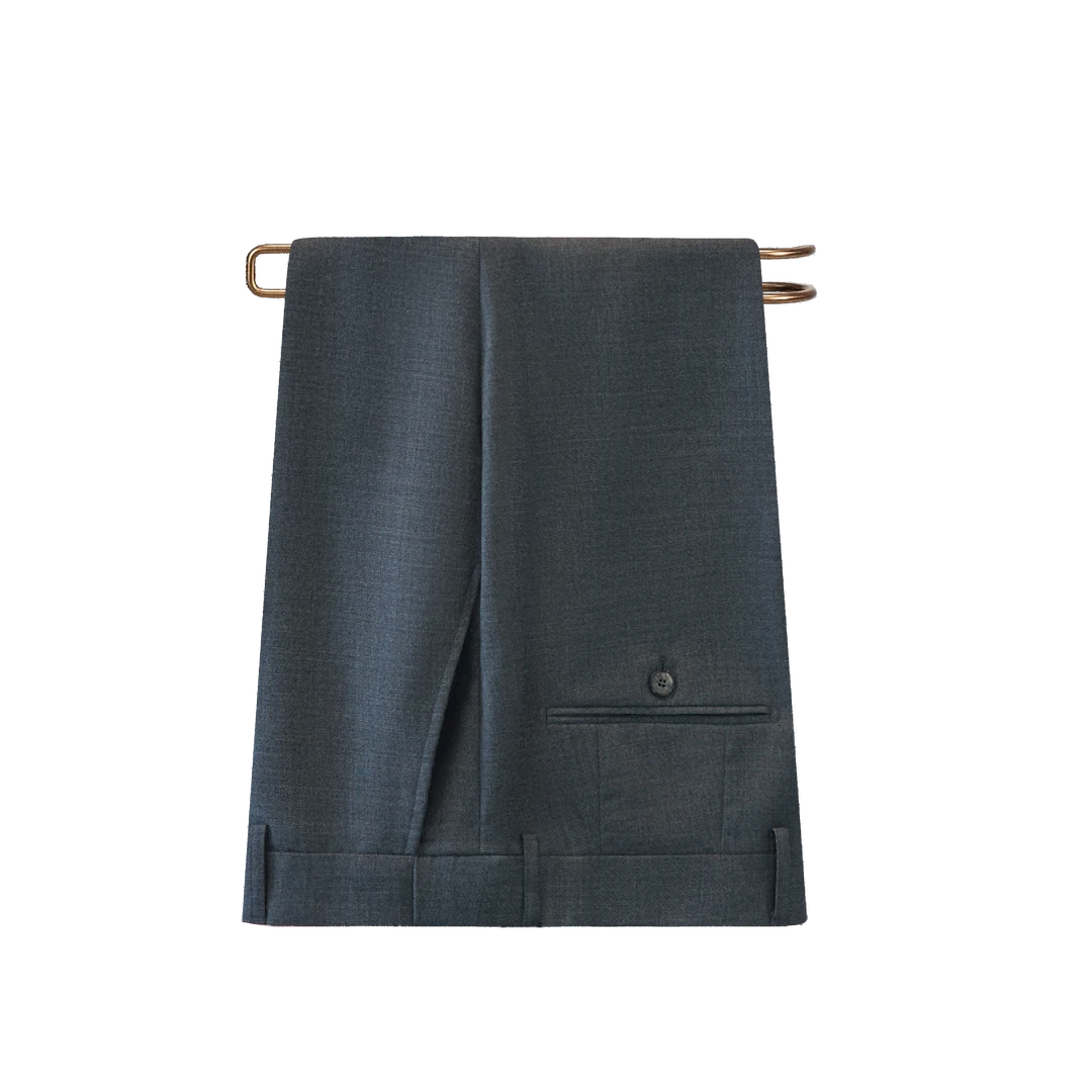 全羊毛商务绅士西裤时尚百搭简约男士轻奢灰色