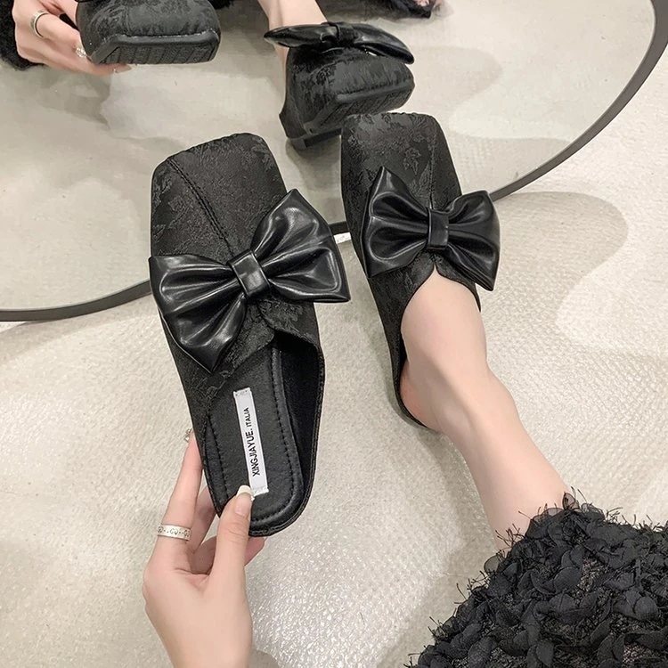 包头拖春夏网红时尚百搭夏季平底新中式休闲软底舒适防滑方头凉拖