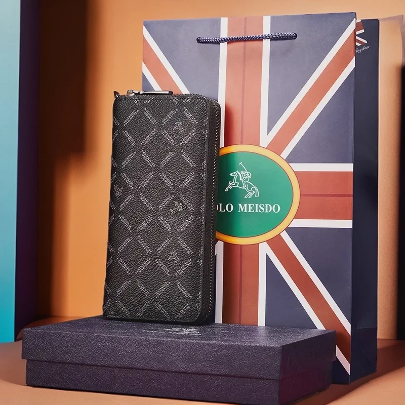 保罗美思得钱包男士手包真皮新款高档手拿包大容量品拉链手抓包