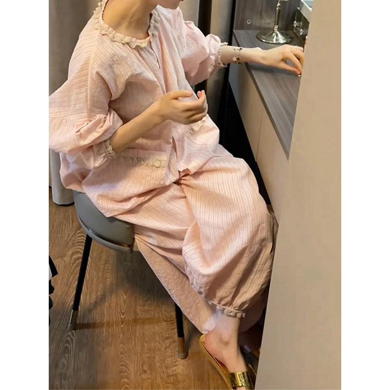 慵懒风收腰家居服套装2025奶系穿搭秋季减龄宽松时尚休闲雅丹风