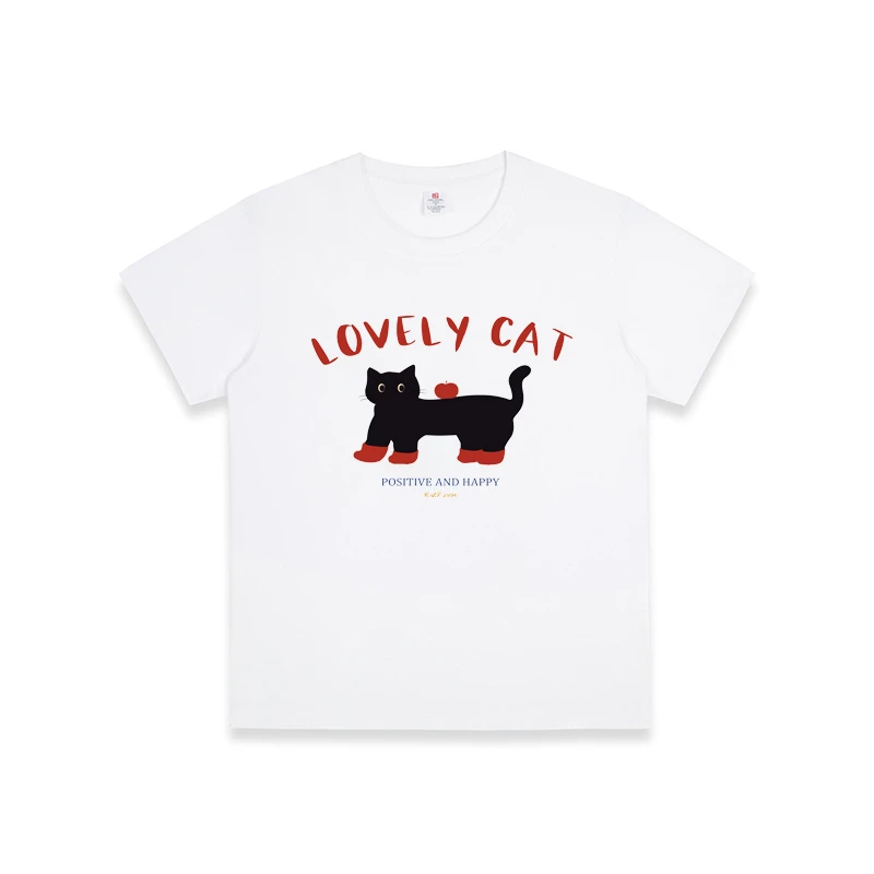 森马集团棉致女装短袖T恤圆领男女情侣印花上衣百搭春夏短袖打底