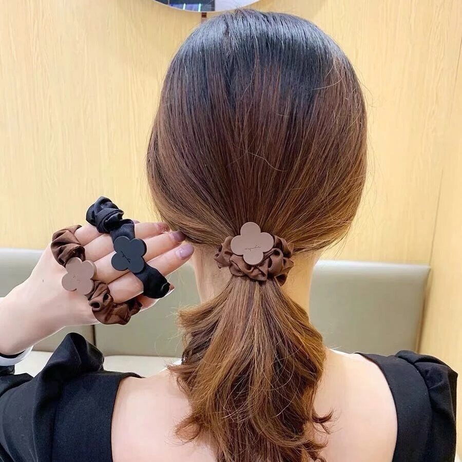 新款洋气气质高弹力发圈头饰女网红扎头发皮筋成人发饰百搭女士