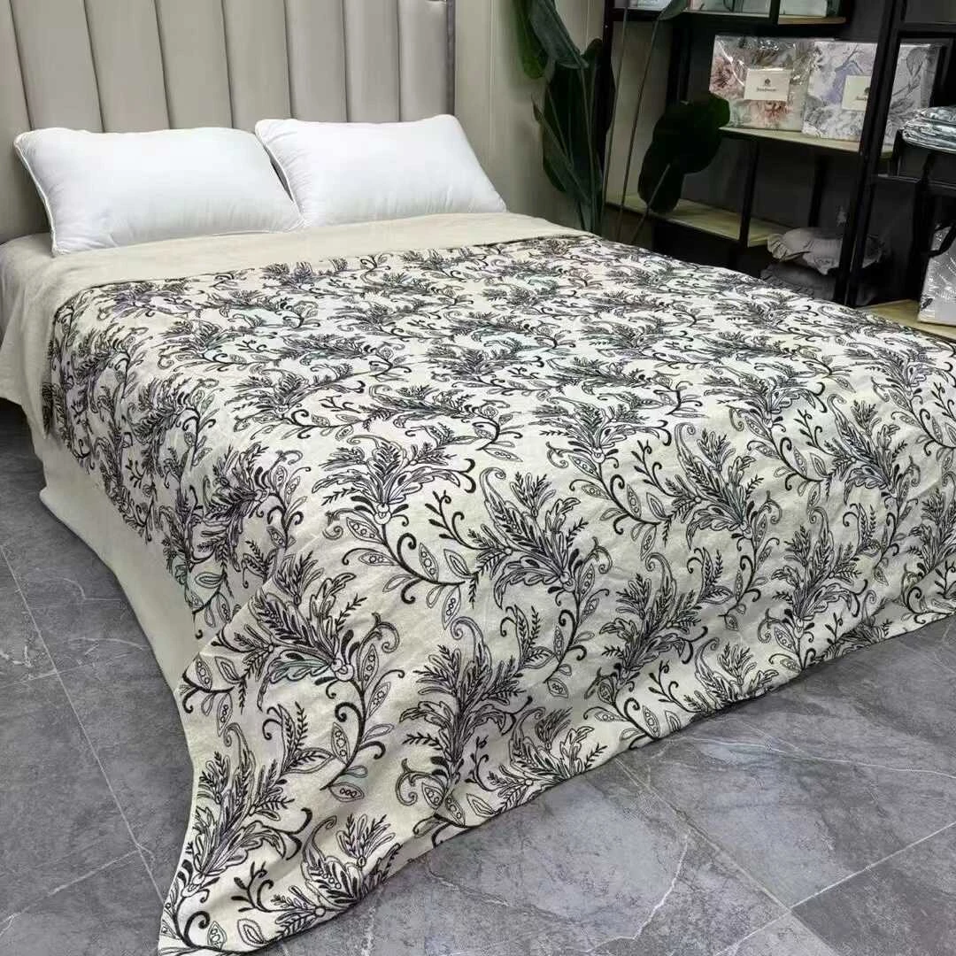 微瑕<凤求凰>汉麻雨露重工刺绣满绣被套