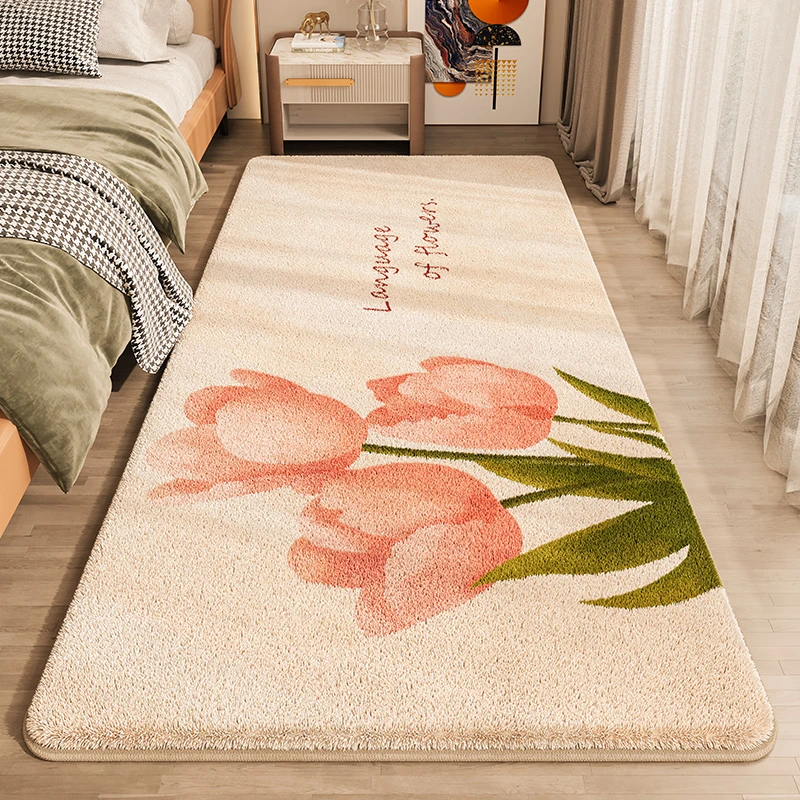 高级感家用房间免洗地板床下床前垫子可睡可坐铺垫卧室床边毯地垫