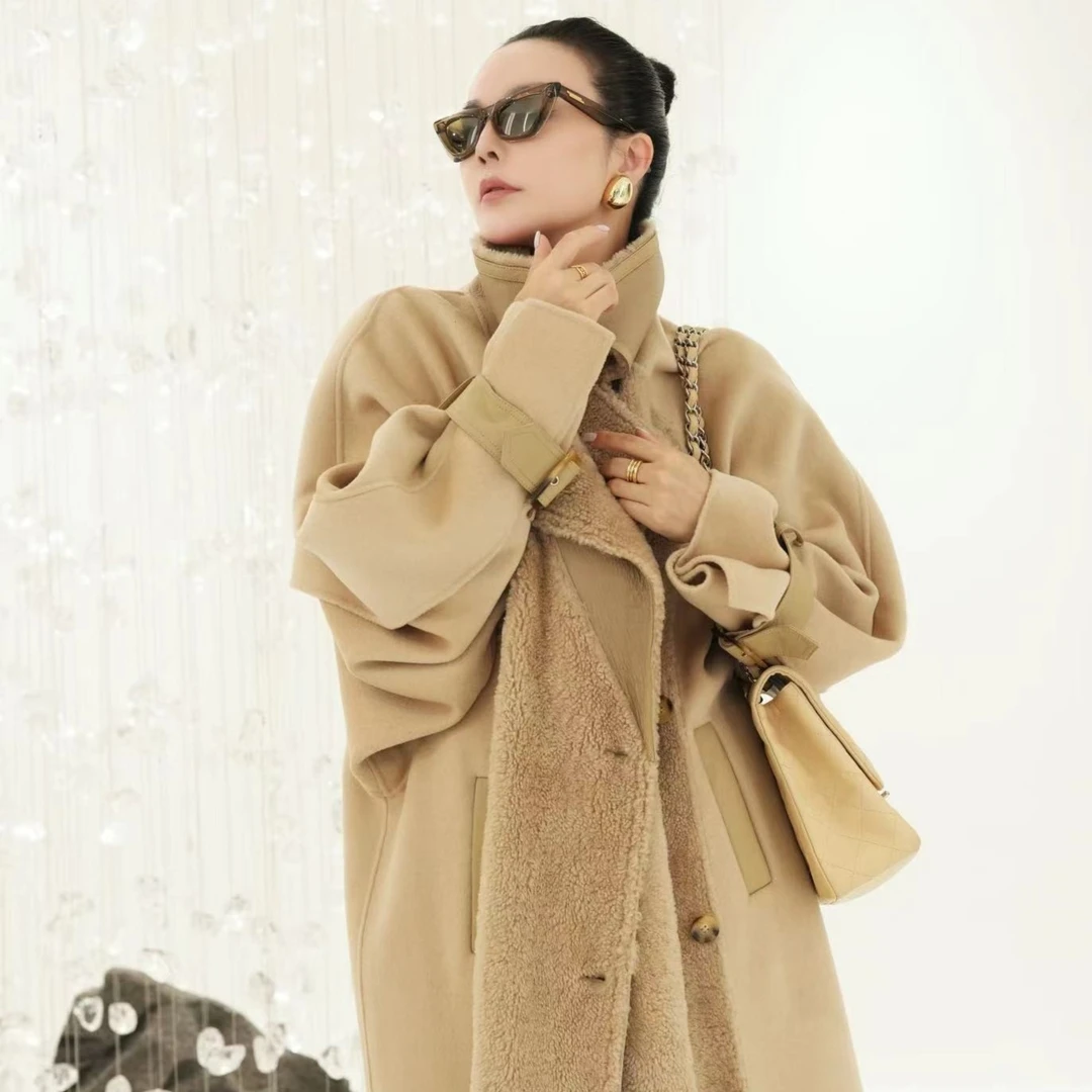 SIQIYOUNG【Maggie精选】羊毛拼接廓形大衣