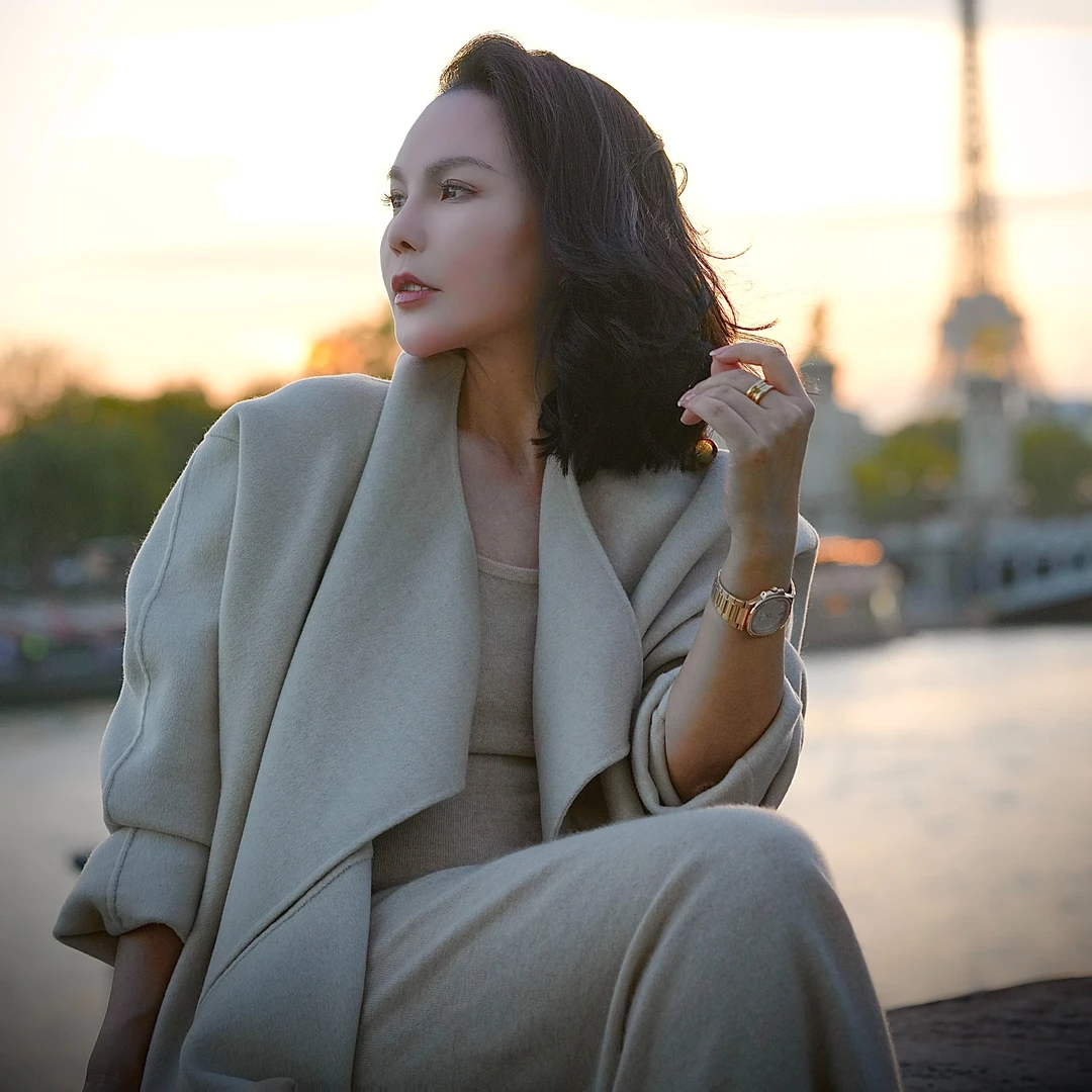 SIQIYOUNG【Maggie精选】塞纳河日落-慵懒羊绒大衣