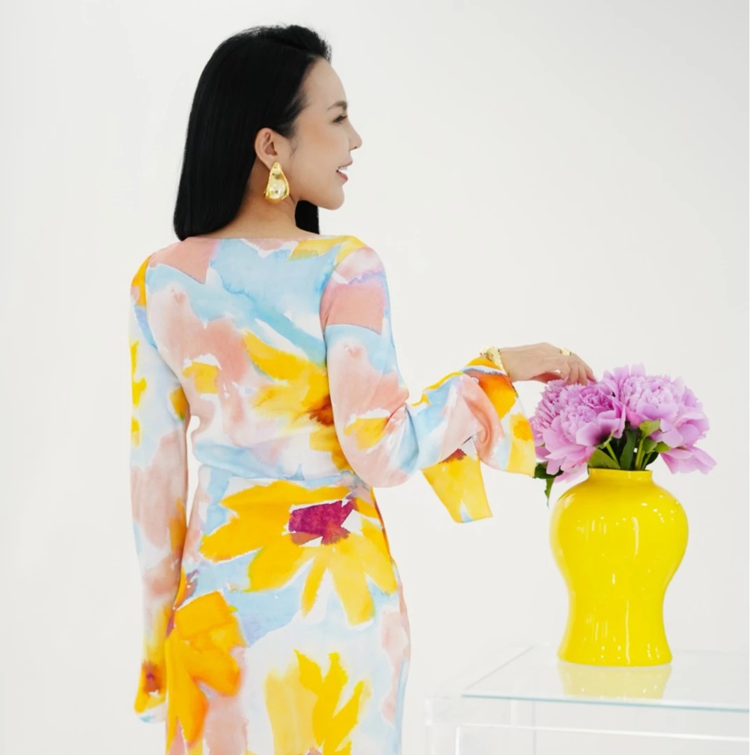 SIQIYOUNG【Maggie精选】生如夏花-油画真丝连衣裙