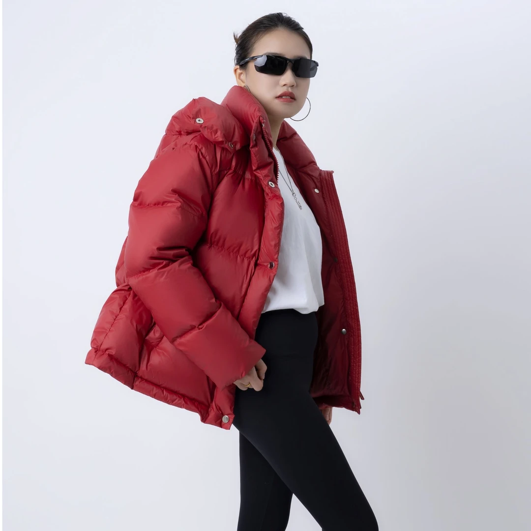 【蒙顿】呼吸泡芙系列2.0：泡芙玫瑰95鸭绒石墨烯防跑绒极简风羽绒服