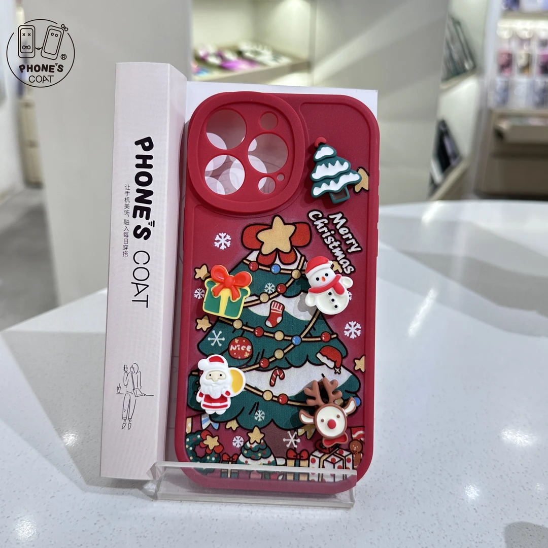 手机壳IPHONE新款圣诞可爱防摔创意全包个性情侣高级感通用手机套