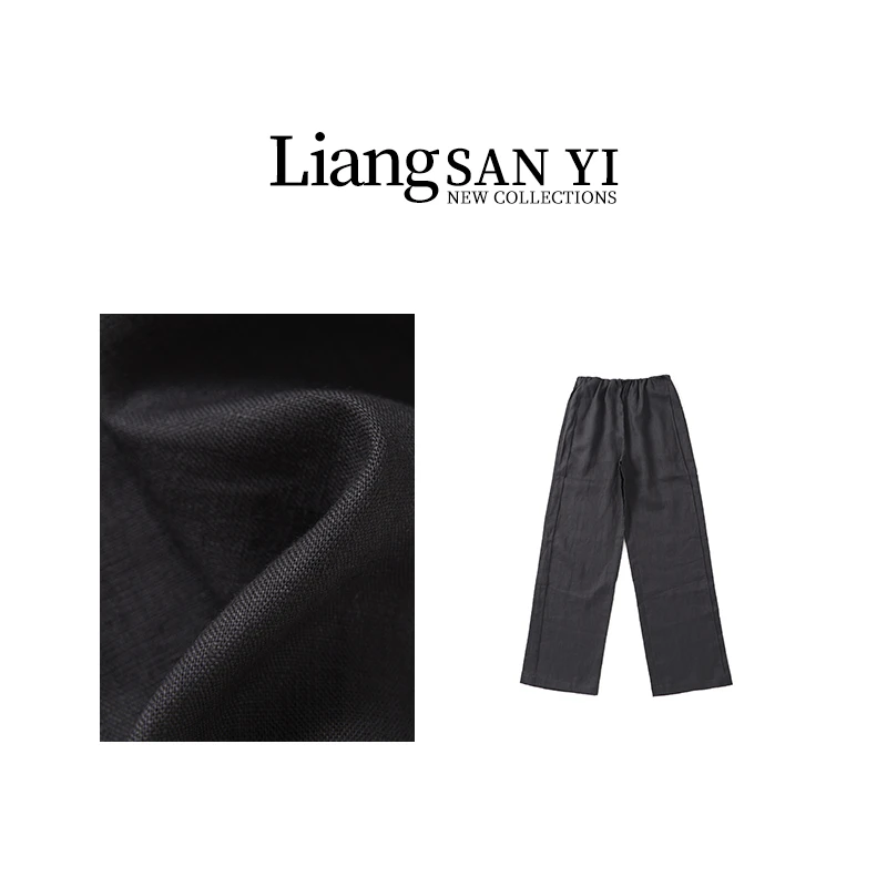 唐小泥 （NO退换 谨慎下单）亚麻休闲长裤SZD24-P5-115-1