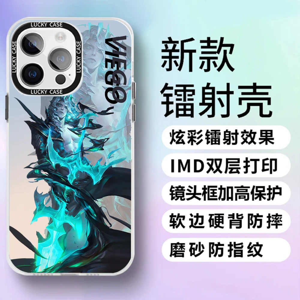 适用苹果14华为小米OPPO佛耶戈IMD镭射防摔动漫硬壳手机保护壳
