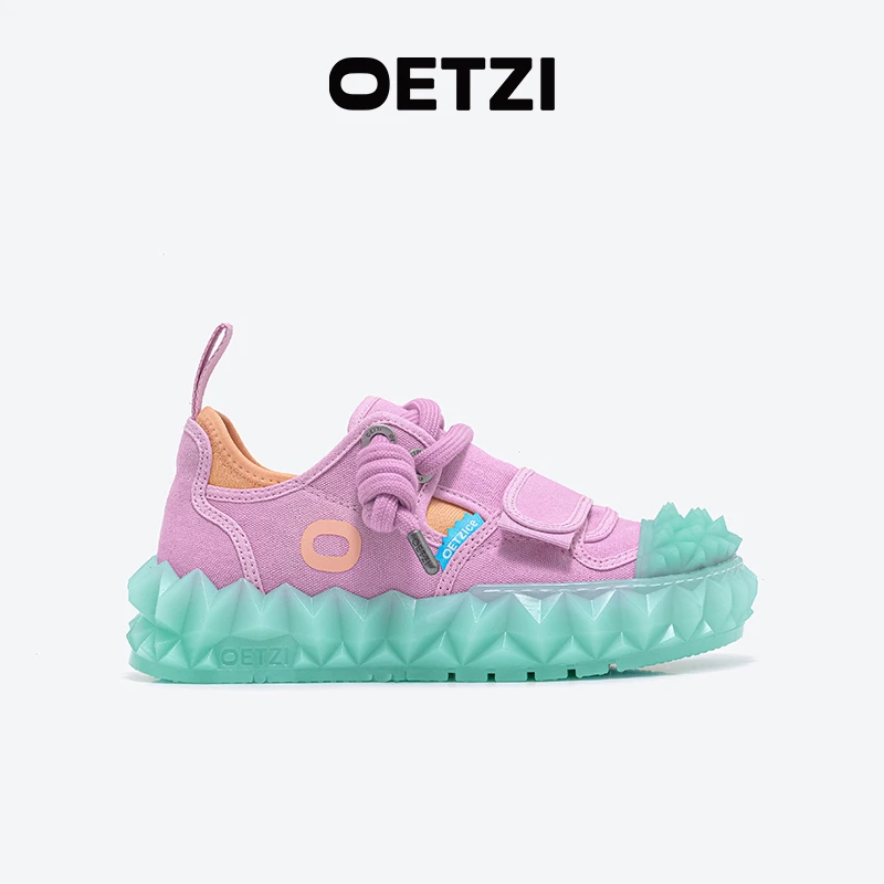 OETZI冰人奥兹果冻鞋24春季新款厚底帆布鞋女鞋多巴胺榴莲鞋 潮