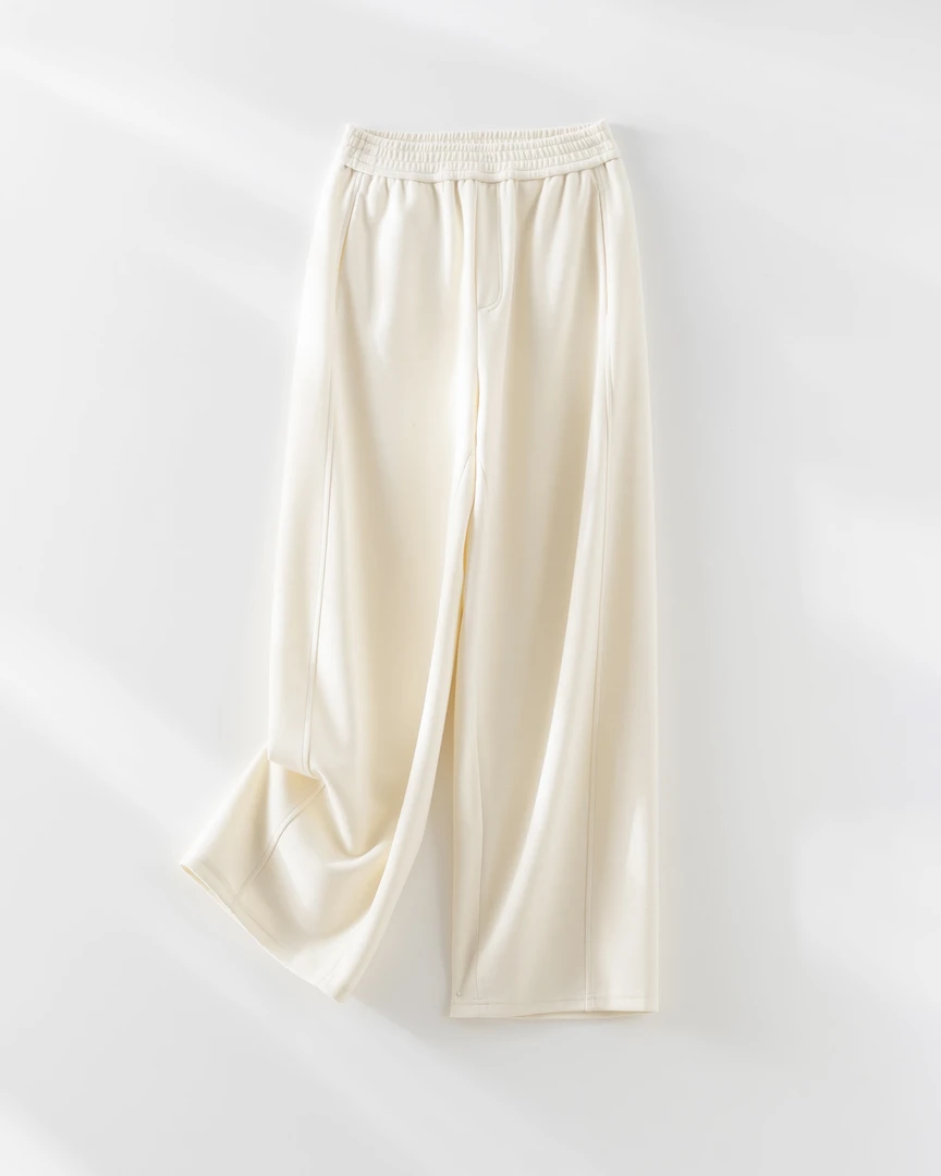 蚕丝羊绒立裁香蕉裤宽松阔腿修饰腿型休闲裤时尚百搭秋冬