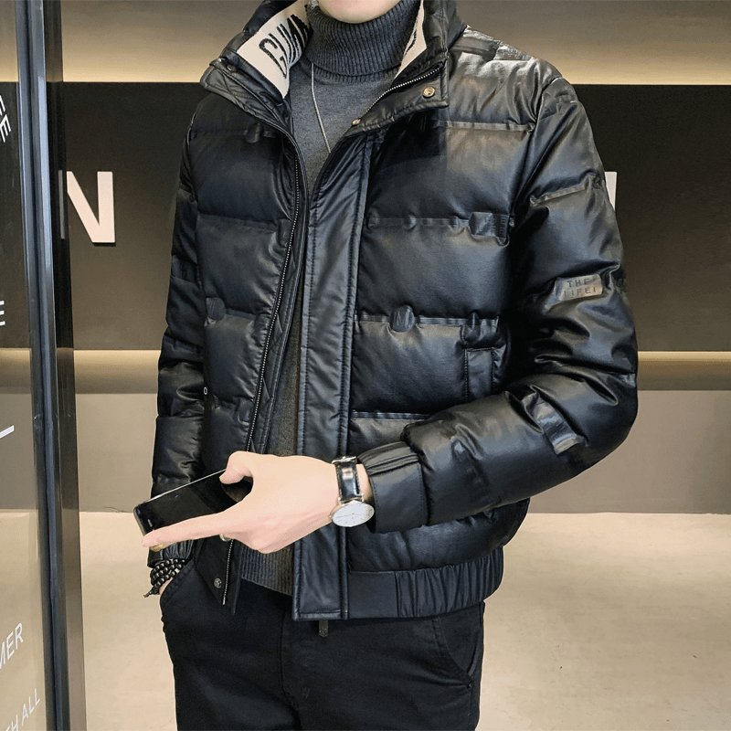 潮流立领保暖显瘦羽绒服2023秋冬新款韩版轻薄短款白鸭绒时尚外套