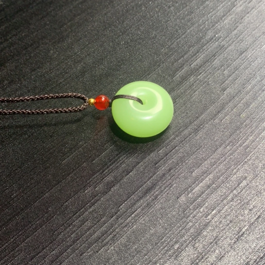精品爆款 苹果绿平安扣手工定制拍一发一