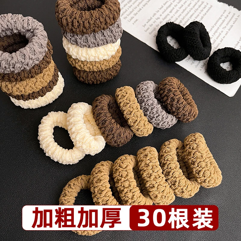 加粗加厚高马尾发圈女可爱气质发圈高弹力耐用发圈扎头橡皮筋头饰