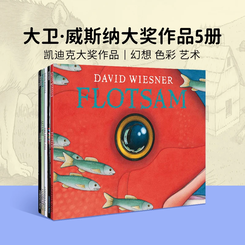 【宝会读】大卫威斯纳系列5册 David Wiesner 凯迪克大奖作品
