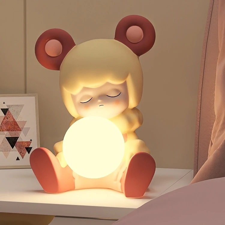 卡通装饰台灯ins风少女创意卧室小夜灯网红儿童房浪漫可爱床头灯