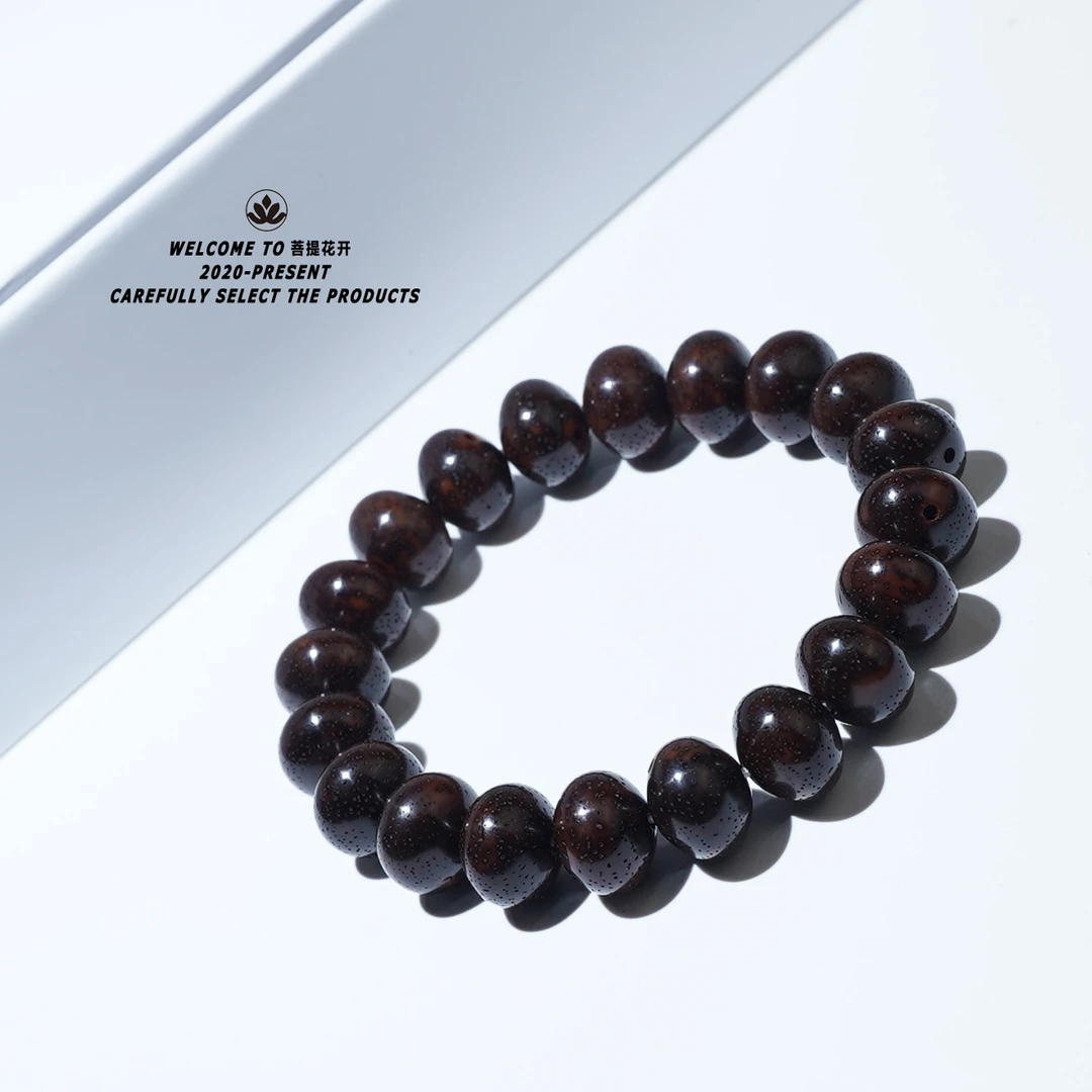 （琥珀色帝珠）14*11严选级八年以上天然玉化色星月菩提手串