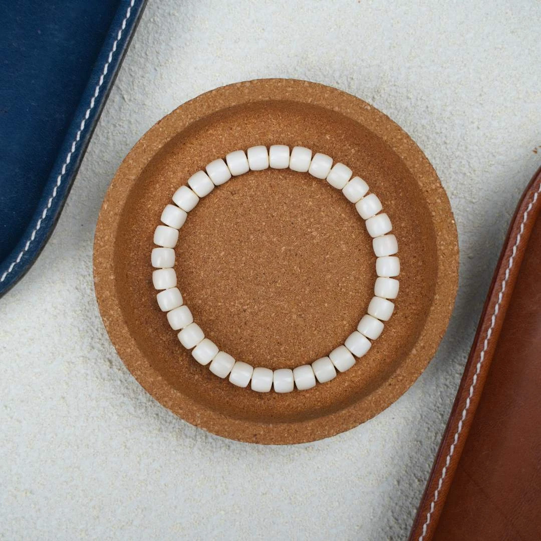 7mm原生态象牙果素串单圈手串手工干抛干磨工艺文玩好物